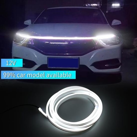 Bande Lumineuse LED pour Extérieur de Voiture,Bande LED Dynamique Flexible  pour Capot de Voiture,Utilisée dans les voitures, SUV - Cdiscount Maison
