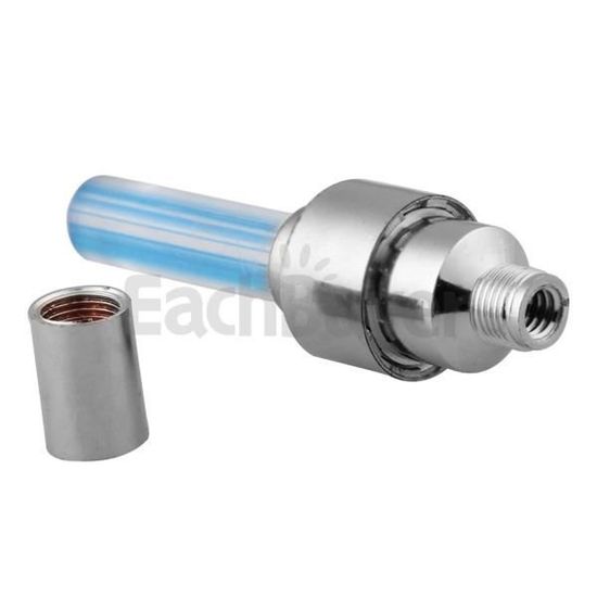 4x Bouchons de Valves Lumineux Pneu LED pour Voiture V/élo 12 Piles Bouton