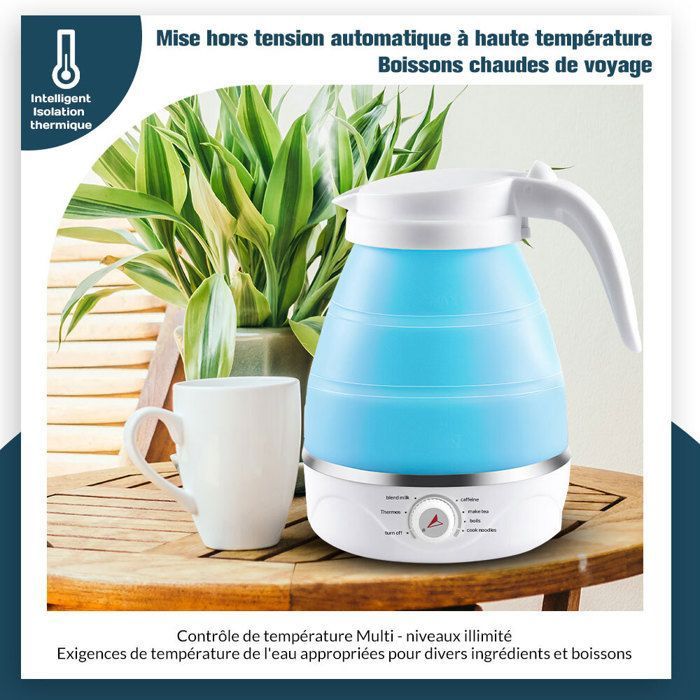 Bouilloire De Voyage Pliable électrique - Portable, Multifonction - Pour Chauffer Eau, Lait, Soupe - Idéale Voyages, Camping