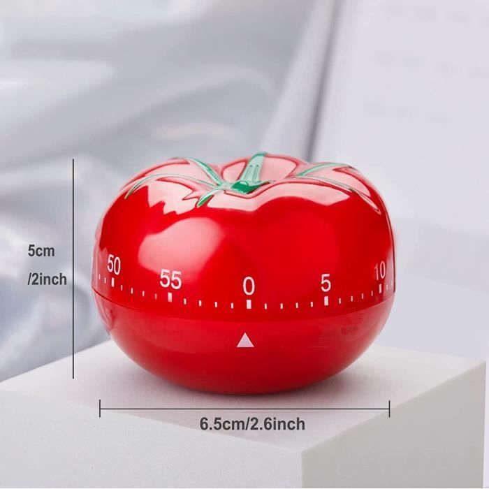 Minuteur Mécanique Cuisine En Forme De Tomate - Compte à Rebours 60 Minutes Sans Pile