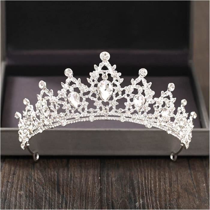 Couronne De Mariée Strass Cristal - Diadème Princesse Pour Mariage & Cérémonie