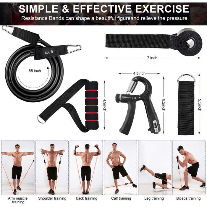 Fitness Folie : Set De 5 Bandes De Résistance Incassables - Multicolore - Neuf