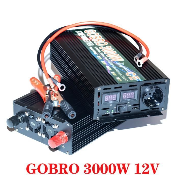 Convertisseur de tension à onde sinusoïdale pure HBM Professional 12 volts  - 230 volts 1500 watts 
