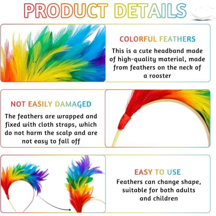 Boa à Plumes Colorées – Unisexe – Accessoire Décoration Mariage, Fête, Carnaval, Halloween, Noël – 12 Couleurs