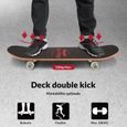 Planche à roulettes Skateboard Longboard - Atlantic Rift - Roues ABEC 9 - Gris-3