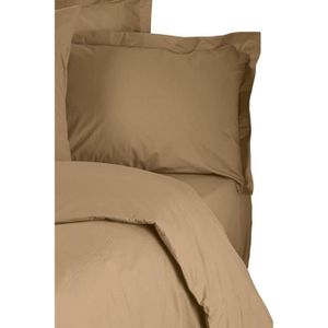 Parure De Lit 3 Pièces Marron 280x240 Cm - Housse De Couette + 2 Taies 65x65 Cm - Microfibre Douce Respirante - 3