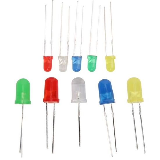 Lot De 10 Diodes LED électroluminescentes – Pour Circuits électroniques, Bricolage