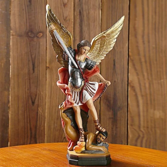 Statues De L'archange Saint Michel - Lot De 6, 8,5 Cm, Alliage Zinc Couleur Cuivre | Figurines Religieuses, Décoration Ou Cadeau - 5