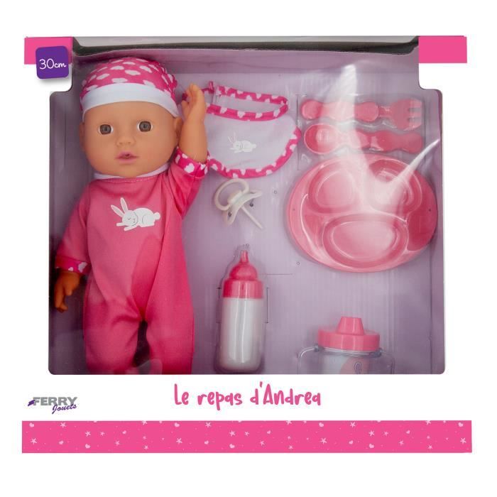 Poupée avec accessoires biberon et assiette - Jouets et articles bébé à Tunis, Tunisie