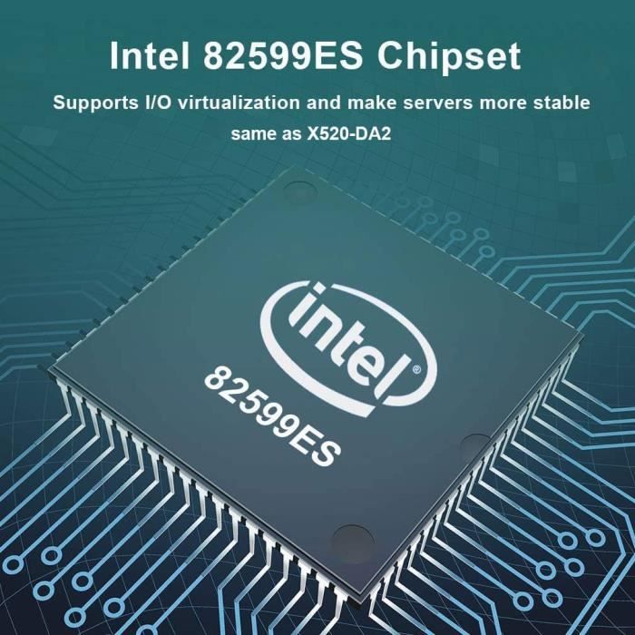 10Gb Pcie Carte Réseau X520-Da2-82599Es Chip, 10Gbe Ethernet Pci ...