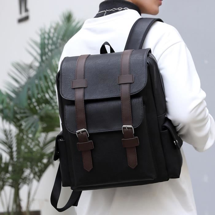 Sac à Dos Homme SONARIN - Grande Capacité, Imperméable PU, Compartiment Ordinateur 15", Multiple Poches