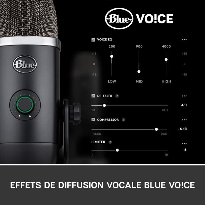Blue Microphones Yeti, Micro USB Pour Enregistrer, Streaming, Gaming,  Podcast, Micro Gaming Condensateur, Micro PC & Mac Avec Effets Blue VO!CE,  Support Ajustable, Plug And Play - Argent : : High-Tech