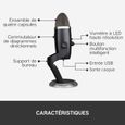 Microphone X USB - Blue Yeti - Condensateur Pro pour Enregistrement, Streaming, Gaming, Podcast sur PC ou Mac - Noir-5