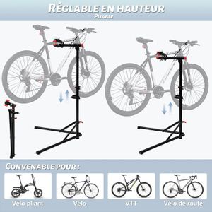 Support D’Atelier ZXMOTO – Réparation Vélo – Pivotant Et Réglable (jusqu’à 61")