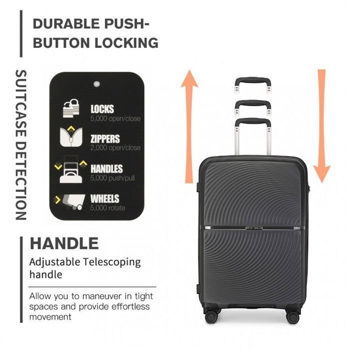 Set de bagages - MISNODE - M-L-XL - Coque rigide en ABS - 4 roues 360° - Bleu clair Set de bagages - MISNODE - M-L-XL - Coque rigide en ABS - 4 roues 360° - Bleu clair