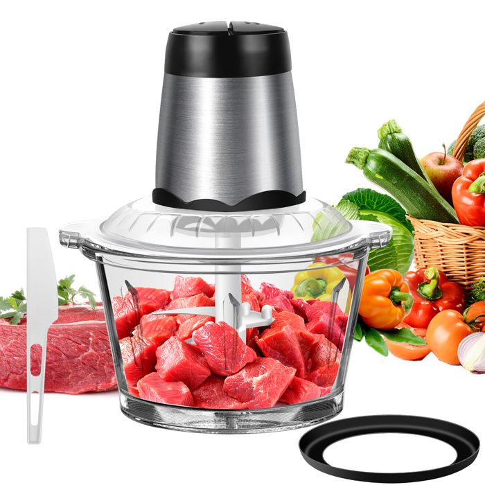 Hachoir à Légumes Pro Inox Avec 4 Lames - Coupe-frites Manuel 19.7 Pouces