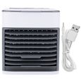 Mini Climatiseur USB– Refroidissement Rapide 3-10°C – Silencieux pour Bureau, Dortoir – Blanc