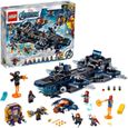 LEGO® Marvel Super Heroes 76153 L'héliporteur des Avengers, Mini-Figurines Iron Man, Thor et Captain Marvel Jouet Enfant 9 ans et +-0