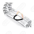 LSC® 1 paire Bracelet Couple "Real Love" Acier au titane Bijoux pour femmes, hommes Cadeau unique pour l'amour-0
