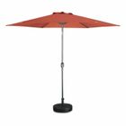 SWEEEK Parasol droit rond Ø300cm - Touquet Terracotta - mât central en aluminium orientable et manivelle d'ouverture