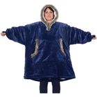 SNUG-RUG Snug Rug Bleu - Eskimo Couverture à Capuche surdimensionnée Douce et Chaude - Tissu Sherpa Polaire - Taille Unique et Unisexe