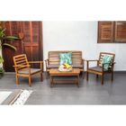 BEAU RIVAGE Salon de jardin LOMA en bois d'acacia FSC coloris gris 4 places