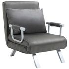 HOMCOM - canapé-lit - Suède - 65x69x80cm - Gris