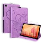 NOBRAND Verre trempé + Coque Pour Samsung Galaxy Tab A7 10.4 2020 T500-T505-T507 Housse Tablette papillon violet Magnétique Flip Etui PBMI