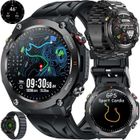 XTRADITECH Montre Connectée Homme GPS Sport Appel Boussole Altimètre Barométrique Fréquence Cardiaque 650mAh 3 Bracelets Acier Silicone