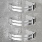Yorbay Lot de 3 étagères de douche en aluminium, installation sans Perçage étagère d’angle de douche