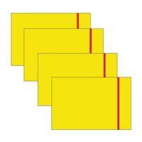 ATOMSTACK 4pcs 12''x8'' Signes personnalisés personnalisés pour les entreprises de bureau à domicile (panneau jaune sculpté rouge)