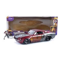Voiture Miniature de Collection - JADA TOYS 1/24 - SHELBY GT500 - With Star Lord Figure - 1967 - Red / Grey - 32915R