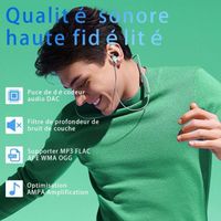 AiMoonsa Lecteur MP3 64 Go avec Bluetooth 5.2,Haut-Parleur HD,Radio FM,Enregistreur Vocal,Son HiFi,Fonction E-Book,écouteurs Incl