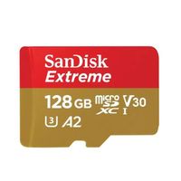 SANDISK Extreme Microsdhc 128Gb - Carte Micro SD  A2 Classe 10 U3 V30 jusqu'à 190Mb/s