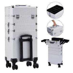 Arebos AREBOS Pro Aluminium Cosmétique 2 Couches Coffret Valisa Beauté Case Silber 