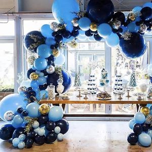 Decoration Anniversaire Bleu Marine Et Or Cdiscount