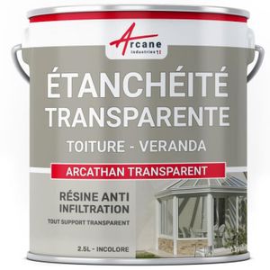 KIT D'ÉTANCHÉITÉ étanchéité transparente véranda tuile verre polycarbonate peinture résine ARCANE INDUSTRIES  - 2.5 L