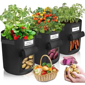 5PCS potager Sacs Grow Patate Tomate Culture Jardin Planters UK 