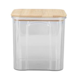 BORMIOLI - Boite frigo verre avec couvercle en bambou 10x10 cm