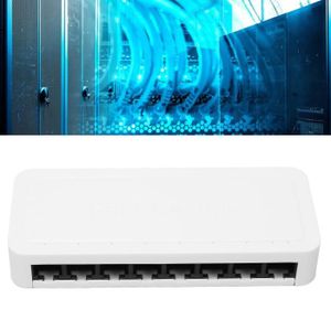 SWITCH - HUB ETHERNET  HURRISE Switch Ethernet Professionnel 8 Ports, Sil