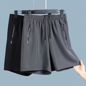 PANTACOURT Lot de 2 shorts pour hommes Casual Ice Silk Shorts de sport pour hommes Vêtements pour hommes YTisabella™ - Noir + gris