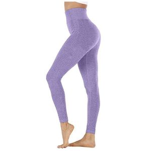LEGGING TRESORS- Mode Femmes Hip Point Sans Couture Taille Haute Vitesse Pantalon Sec Fitness Pantalon De Yoga x282 violet