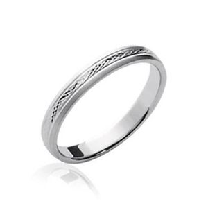 ALLIANCE - SOLITAIRE Alliance femme 3mm en Argent 925 rhodié