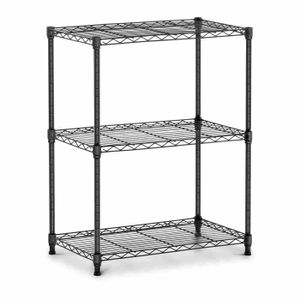 Etagere De Rangement De 6 Niveaux Avec Crochets Lateraux Noir