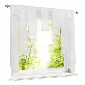 Rideaux Voilage Blanc Petite Fenetre Achat Vente Pas Cher