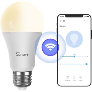 AMPOULE INTELLIGENTE Ampoule Wifi, ampoule LED intelligente E27 9 W, ampoule LED intelligente à intensité variable blanc chaud et blanc froid, co[D12105]
