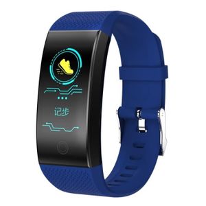 BRACELET MONTRE CONNEC. Bracelet connecté Smartwatch Fitness Tracker 0,96 pouce HD couleur écran Smartband Smart Bracelet, IP68 étanche, soutien d - bleu