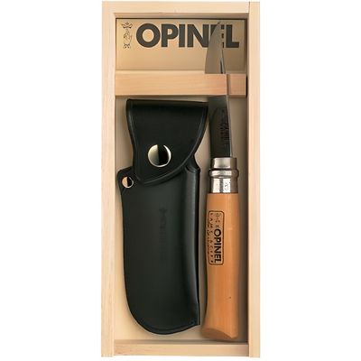Opinel Plumier n°8 carbone et gaine pas cher - Couverts, couteaux