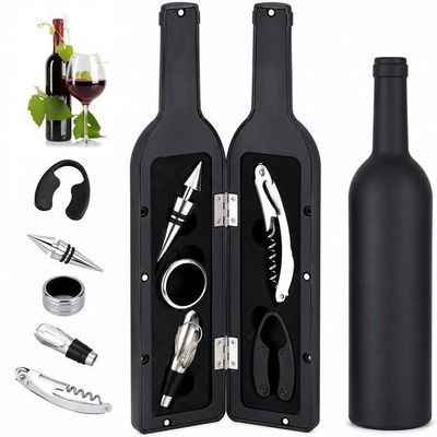 Porte-Clefs Multifonction Homme - Mousqueton Décapsuleur Métal Noir Ouvre-Bouteille