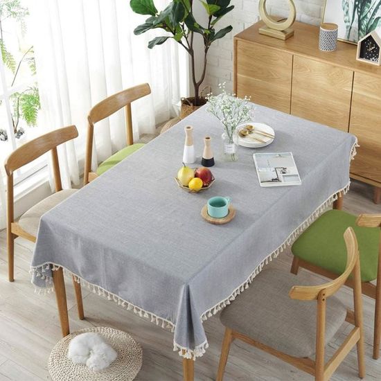 Nappe En Élasthanne Extensible Rectangulaire ENEN - Infroissable, Lavable, Pour Table 1,2m à 1,8m (Beige Et Autres) - 9